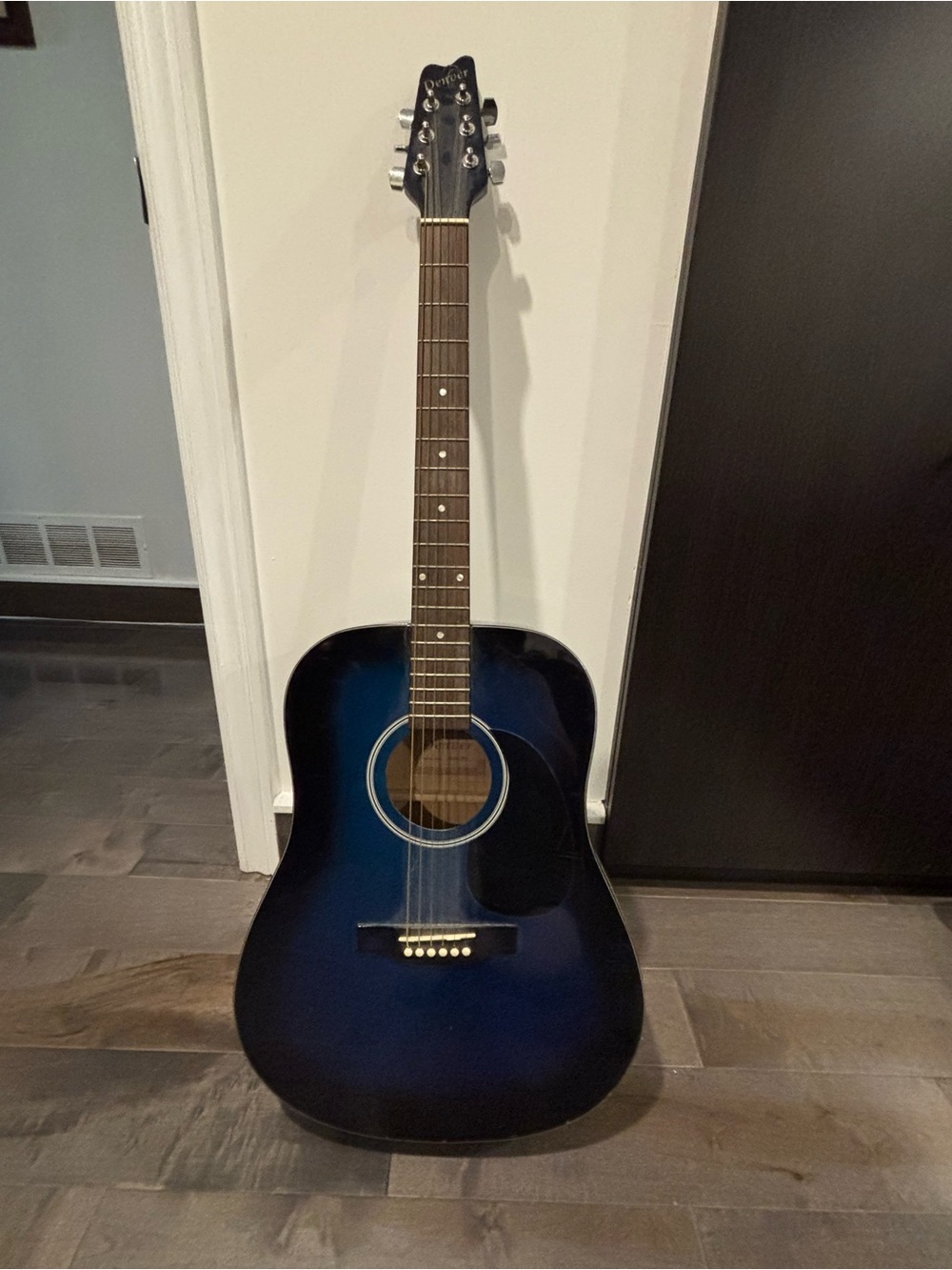 Blue Acoustic Guitar - Dreadnought Style